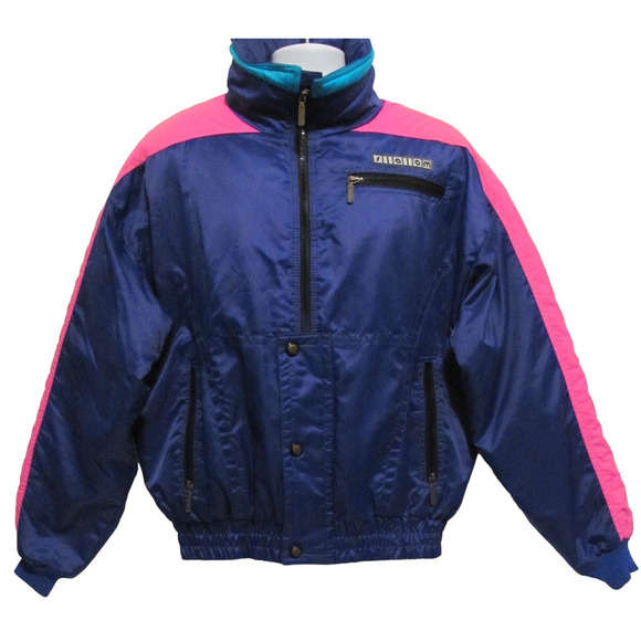 Vintage Slalom Purple Hot Pink Ski Snowboarding Jacket Coat Mens Large L Made US